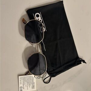 ASOS Gold Frame Sunglasses with Black Lenses